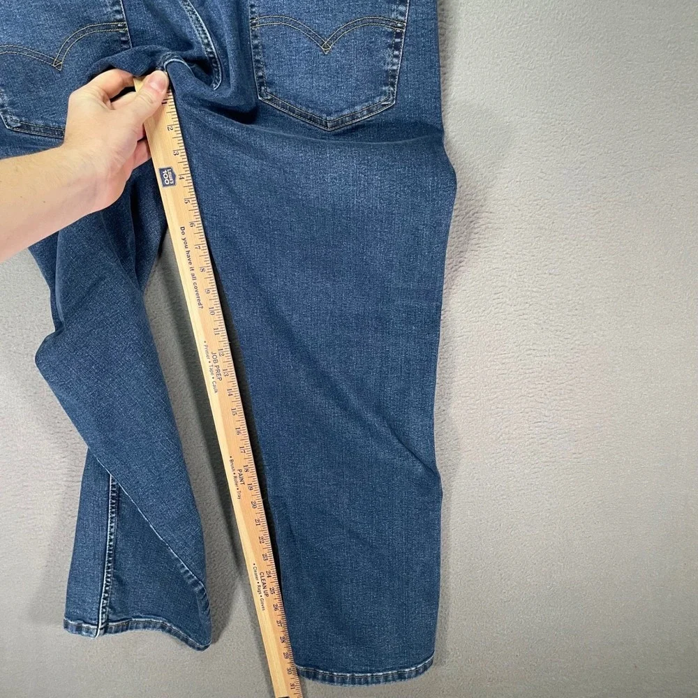 Levis 506 Jeans Mens 38x30 Regular Straight Blue Stretch Denim‎